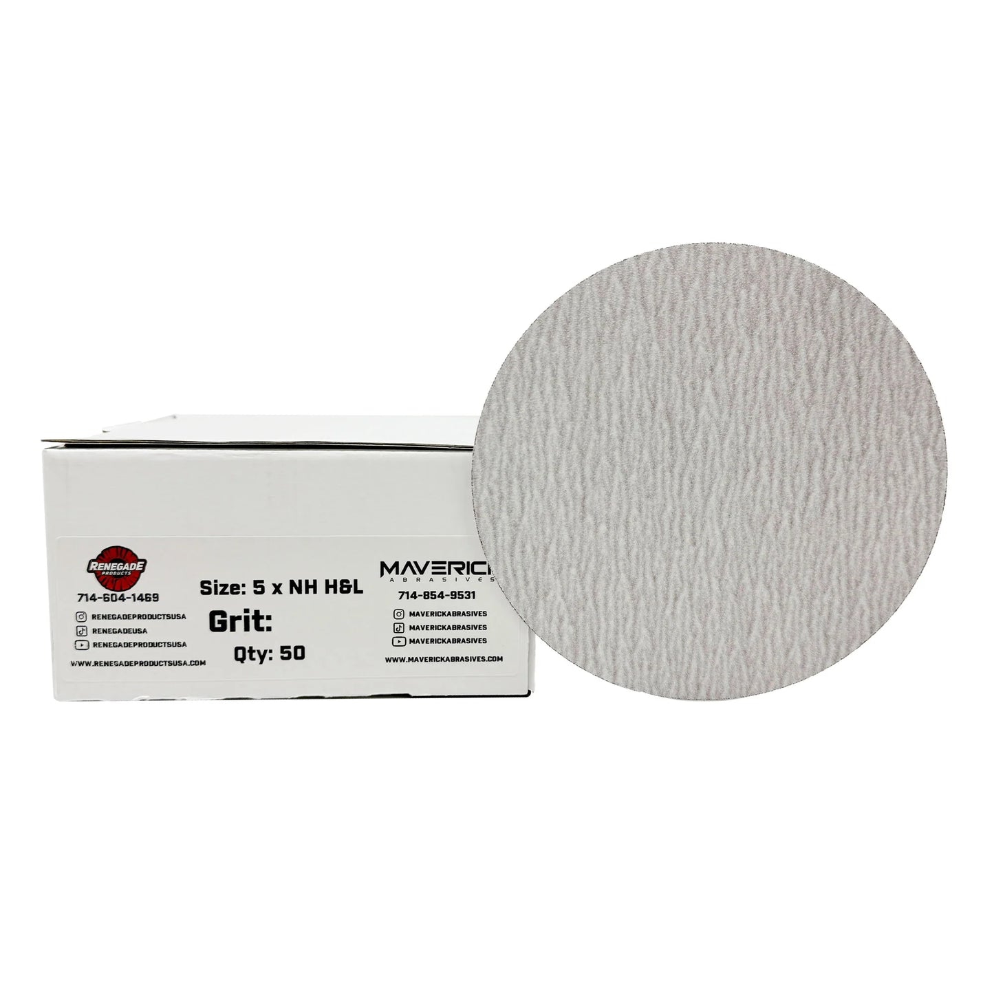 5" White/Gold Hook & Loop Aluminum Oxide Sanding Discs